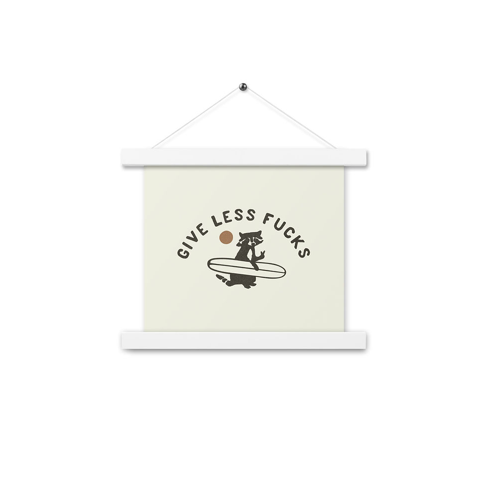 Thumbnail: Surf Raccoon Hanging Print
