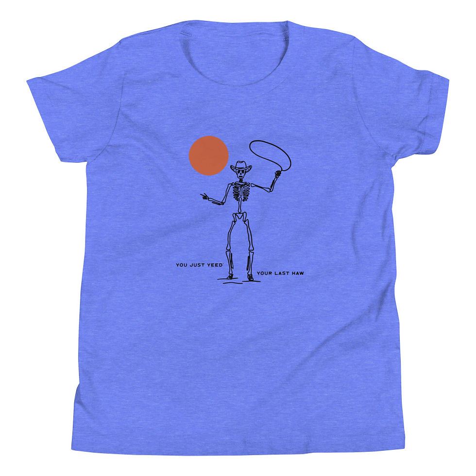 Thumbnail: Skeleton, You Just yeed your last haw Youth Short Sleeve T-Shirt
