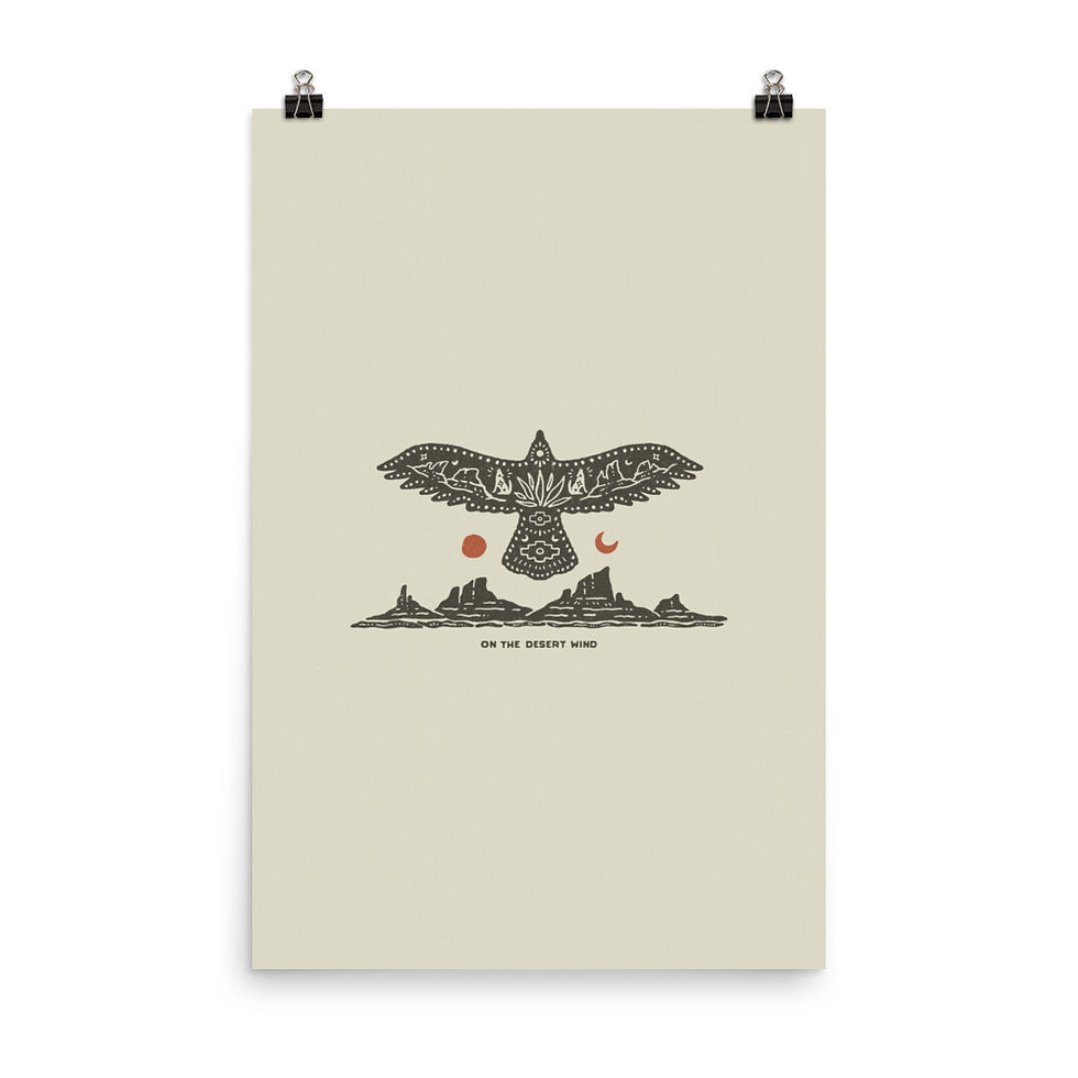 Thumbnail: On The Desert Wind, Hawk Print