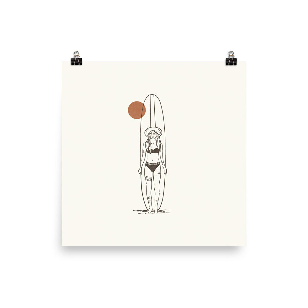 Thumbnail: Longboard Lady, Print