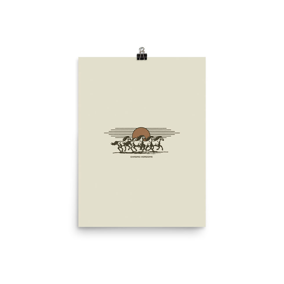 Thumbnail: Chasing Horizons, Horses Print