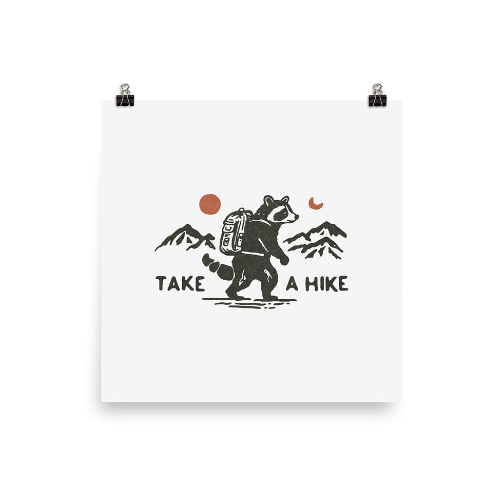 Thumbnail: Take A Hike, Raccoon Print