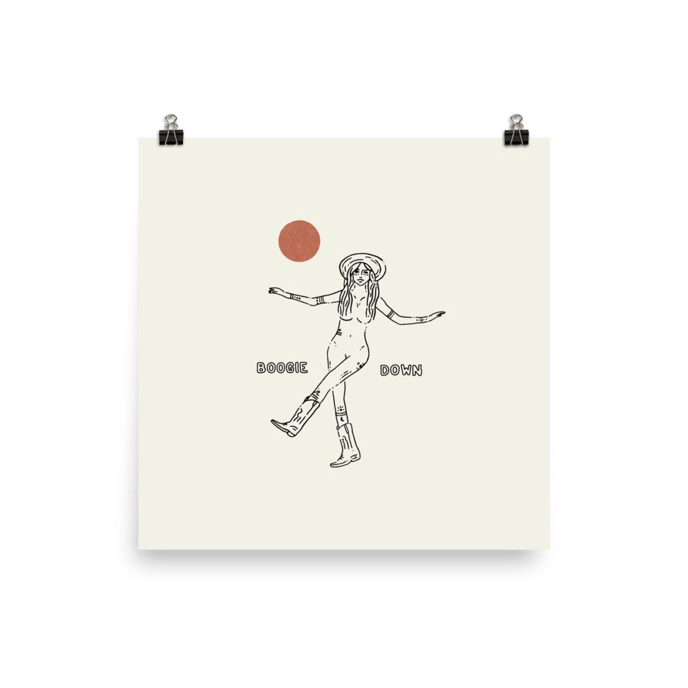 Cowgirl, Boogie Down Print