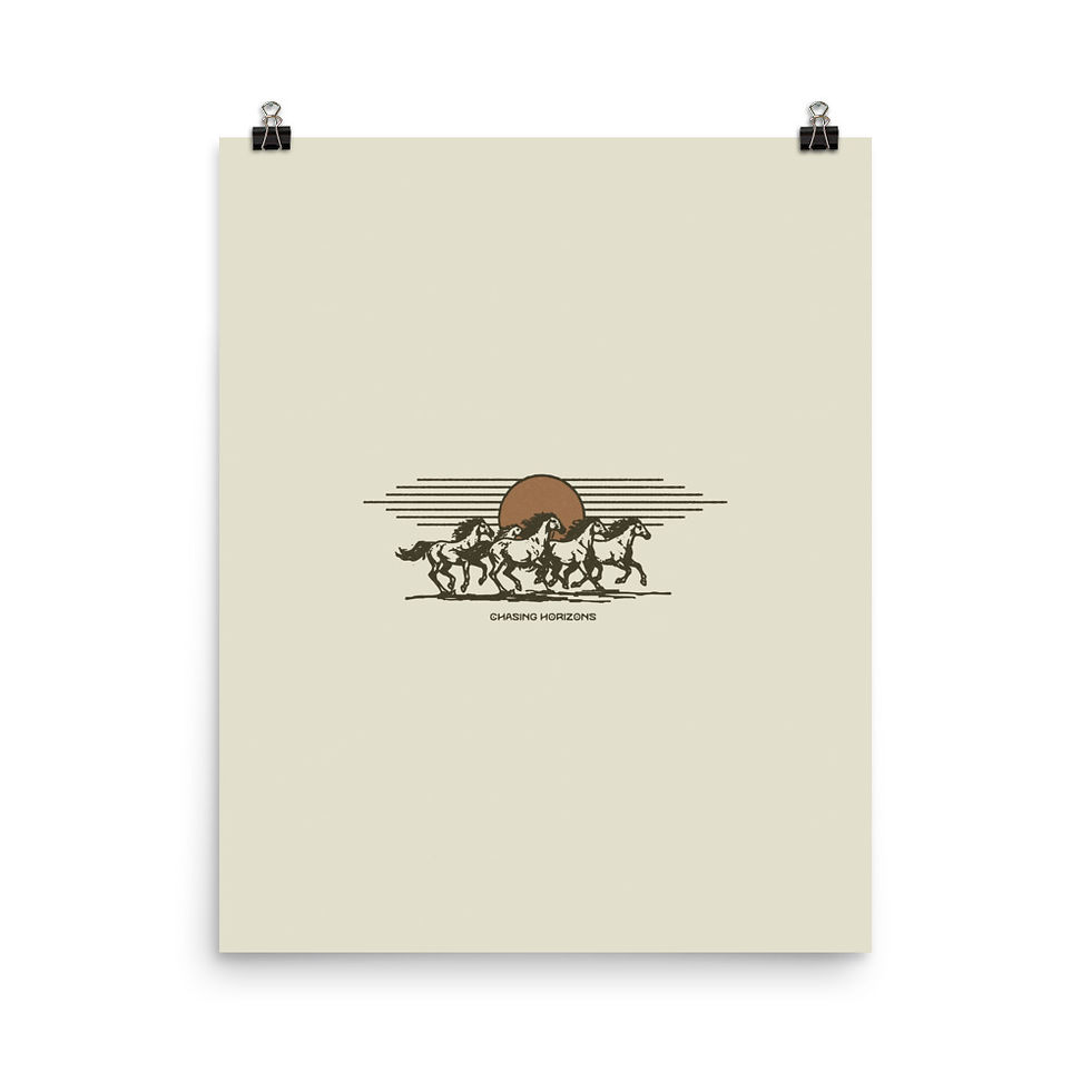 Thumbnail: Chasing Horizons, Horses Print