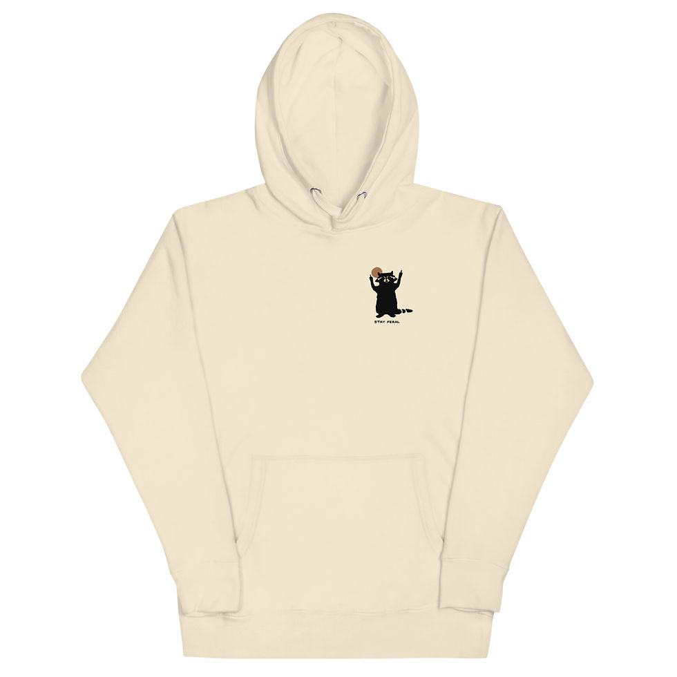 Thumbnail: Stay Feral, Raccoon - Unisex Hoodie