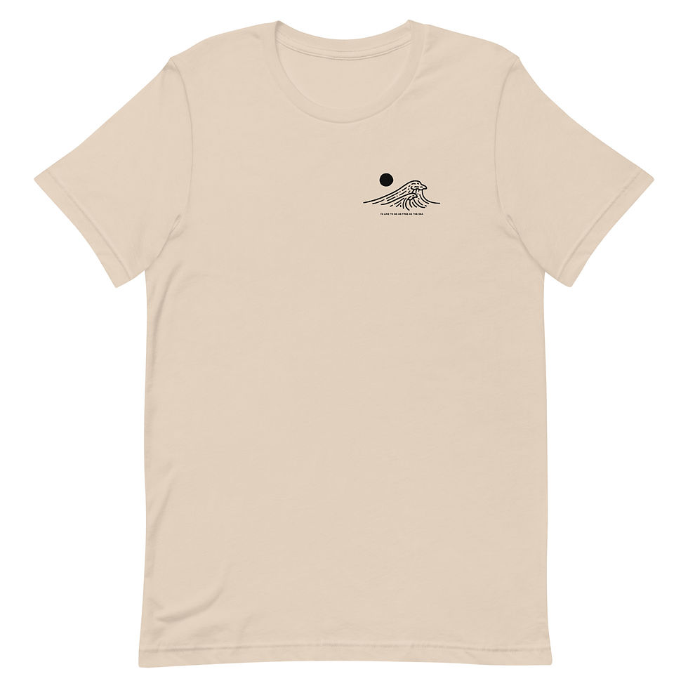 Thumbnail: Waves, I'd Like To Be As Free As The Sea - Unisex t-shirt