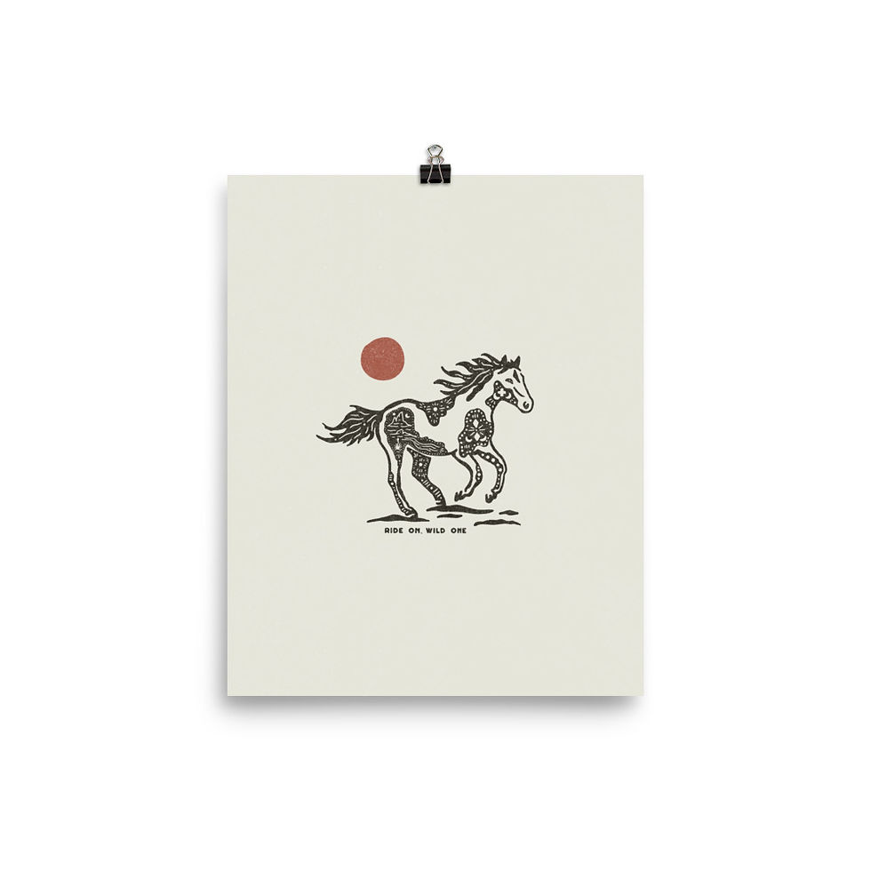 Thumbnail: Wild Horse, Ride on Wild One Print