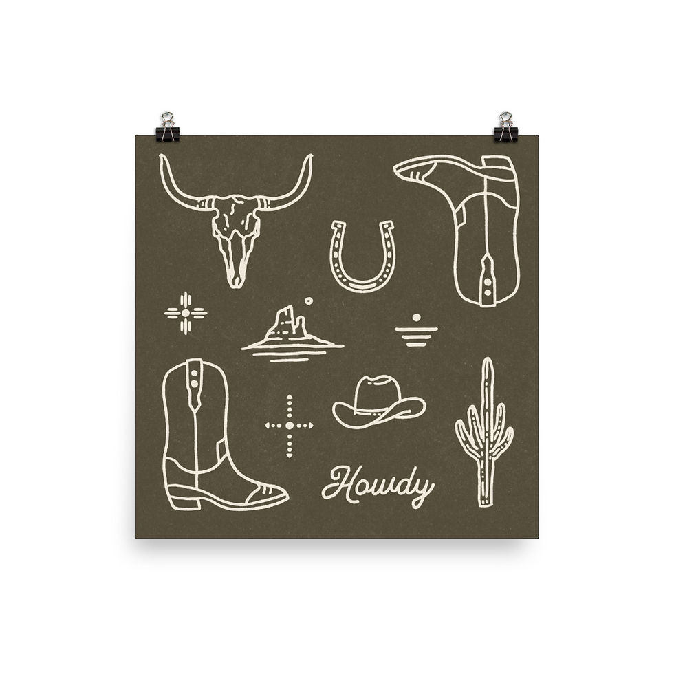 Western Doodles, Print