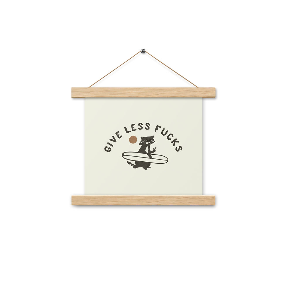 Thumbnail: Surf Raccoon Hanging Print