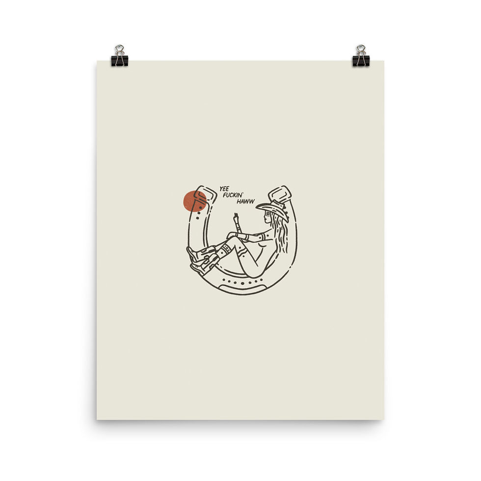 Thumbnail: Yee Haw Cowgirl Print