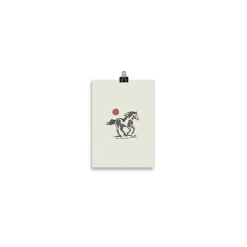 Thumbnail: Wild Horse, Ride on Wild One Print