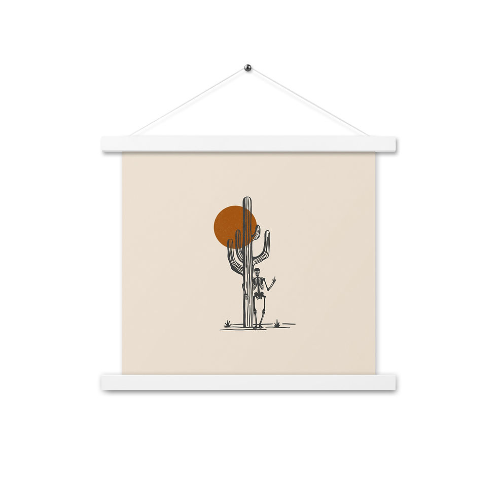 Thumbnail: Saguaro, Skeleton Hanging Print