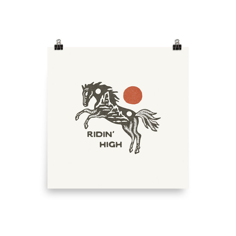 Thumbnail: Ridin' High, Horse Print