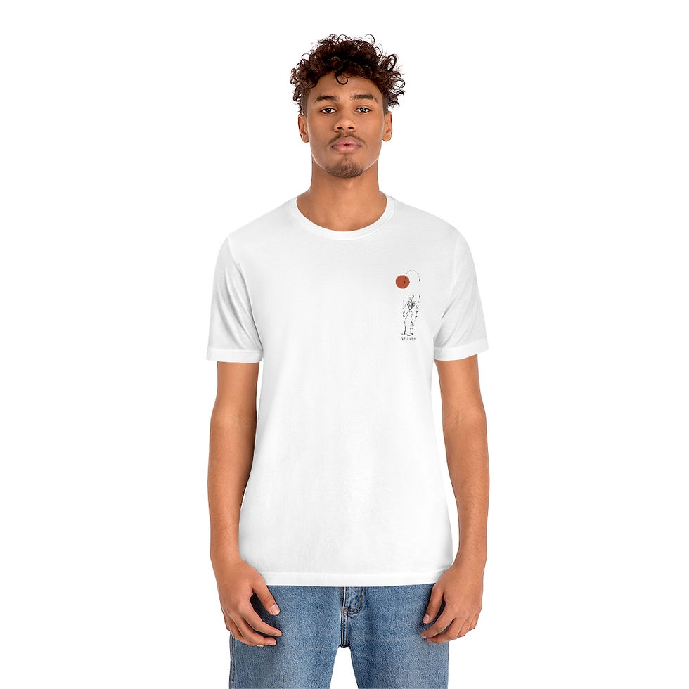 Thumbnail: Surfer Skeleton, Happy To Be Here - Unisex Tee