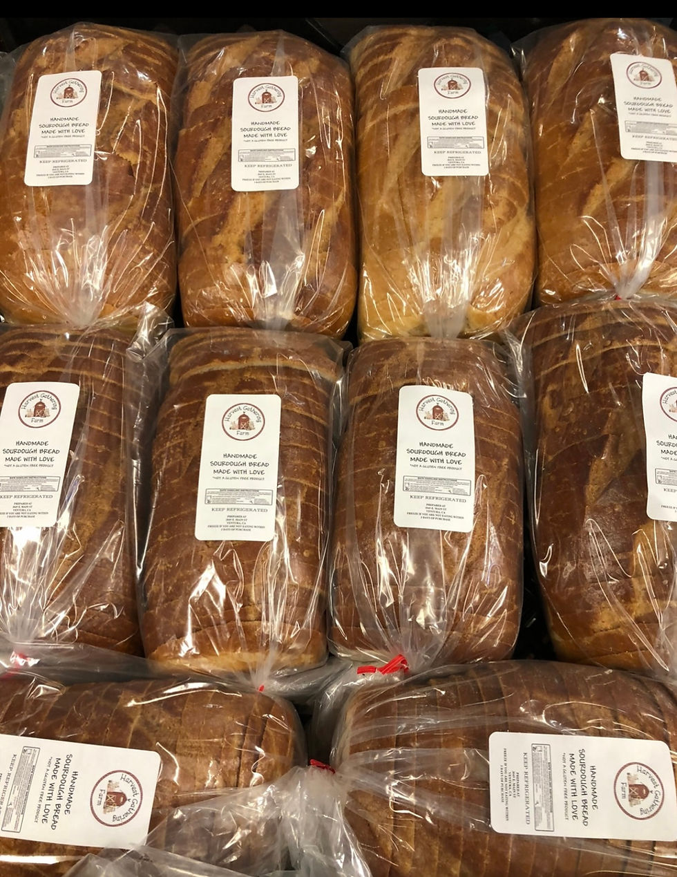 Local Fermented Sourdough Bread Loaf (sliced) 12 Harvest Gathering