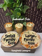 * SMALL FAMILY SIZE DUTCH SPAGHETTI LASAGNA (serves 4) $40 