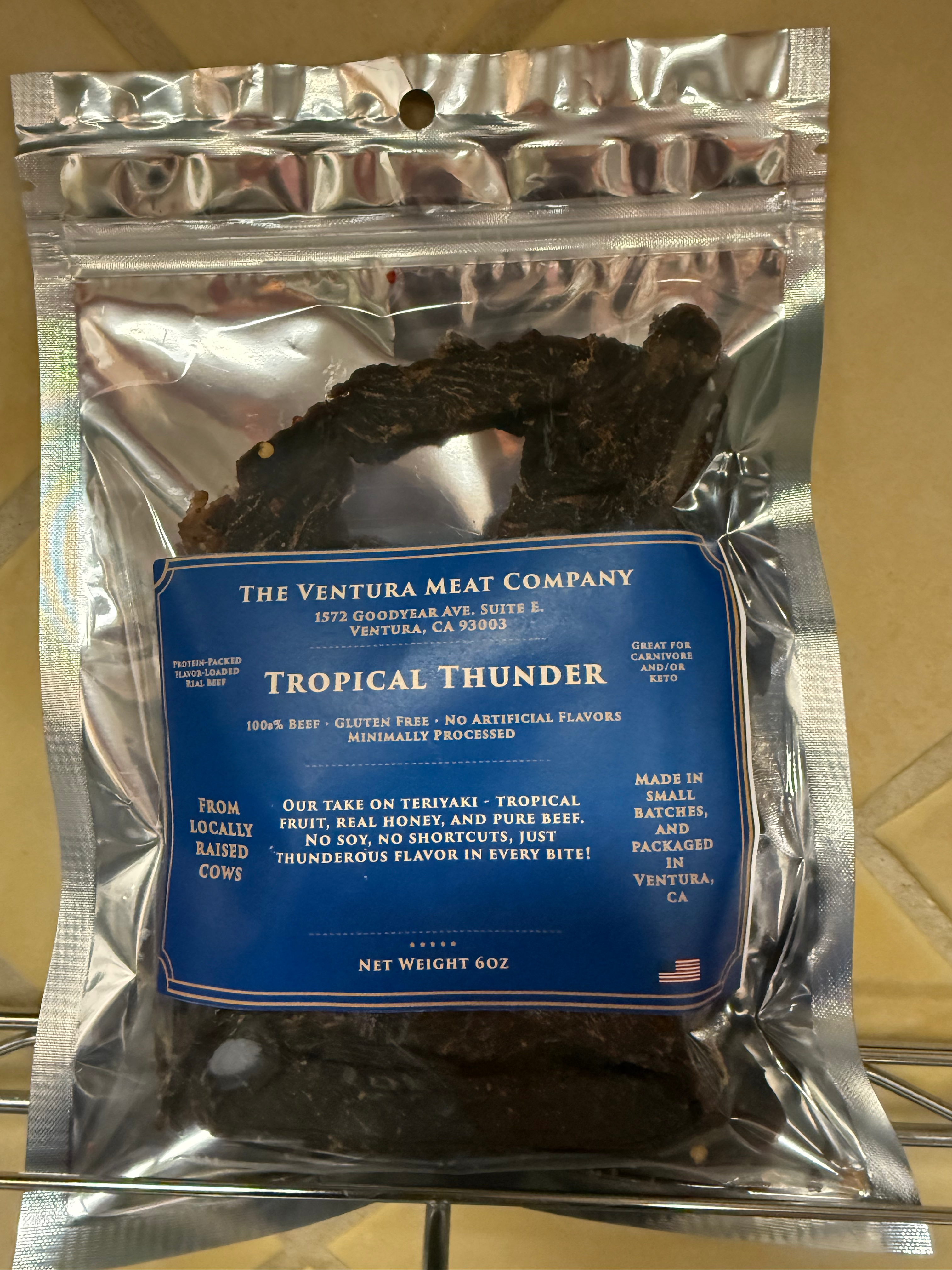 New! “GRASS FED”, Beef Jerky, Tropical Thunder, Spicy 🌶️ Clean ingredients $22
