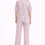 Thumbnail: Women’s Linen Co-Ord Set | Embroidered Short Sleeve Shirt Top with Straight Pant