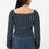 Thumbnail: Trendy Navy Striped Button-Down Blouse - Women's Stylish Top