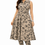Thumbnail: Women’s Beige Floral Printed Co-Ord Set | Sleeveless Kurti with Straight Pants