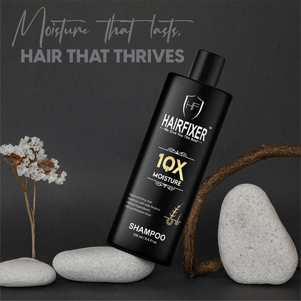 Thumbnail: Hair Fixer 10x Moisturizer Shampoo bottle for intense hair hydration and repair