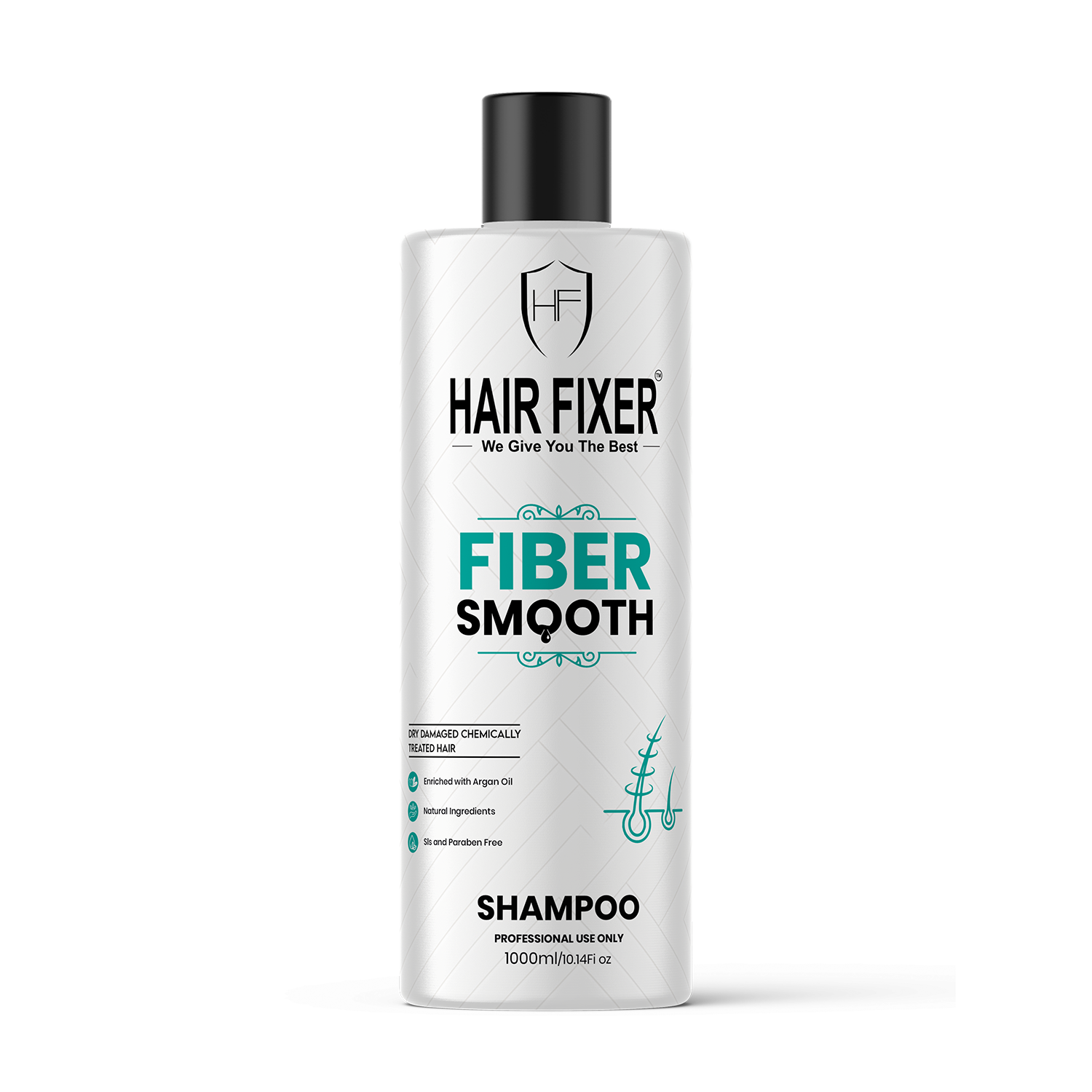 Hair Fixer Fiber Smooth Shampoo 1000ml professional value size for salon-smooth hair