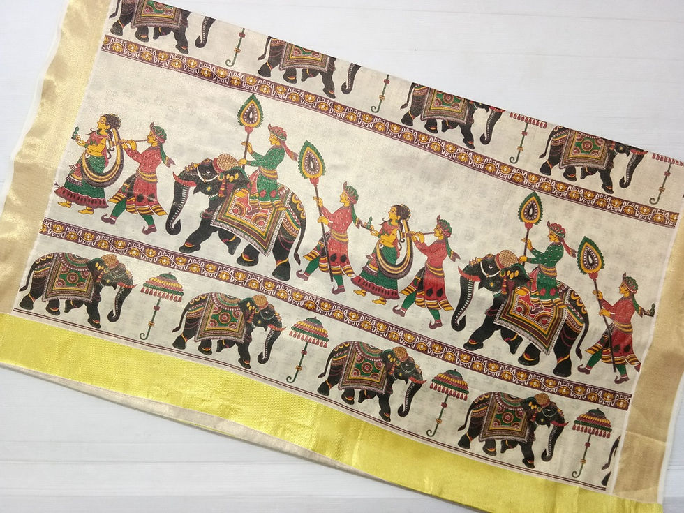 Thumbnail: Gaja Kanaka Golden Tissue Saree