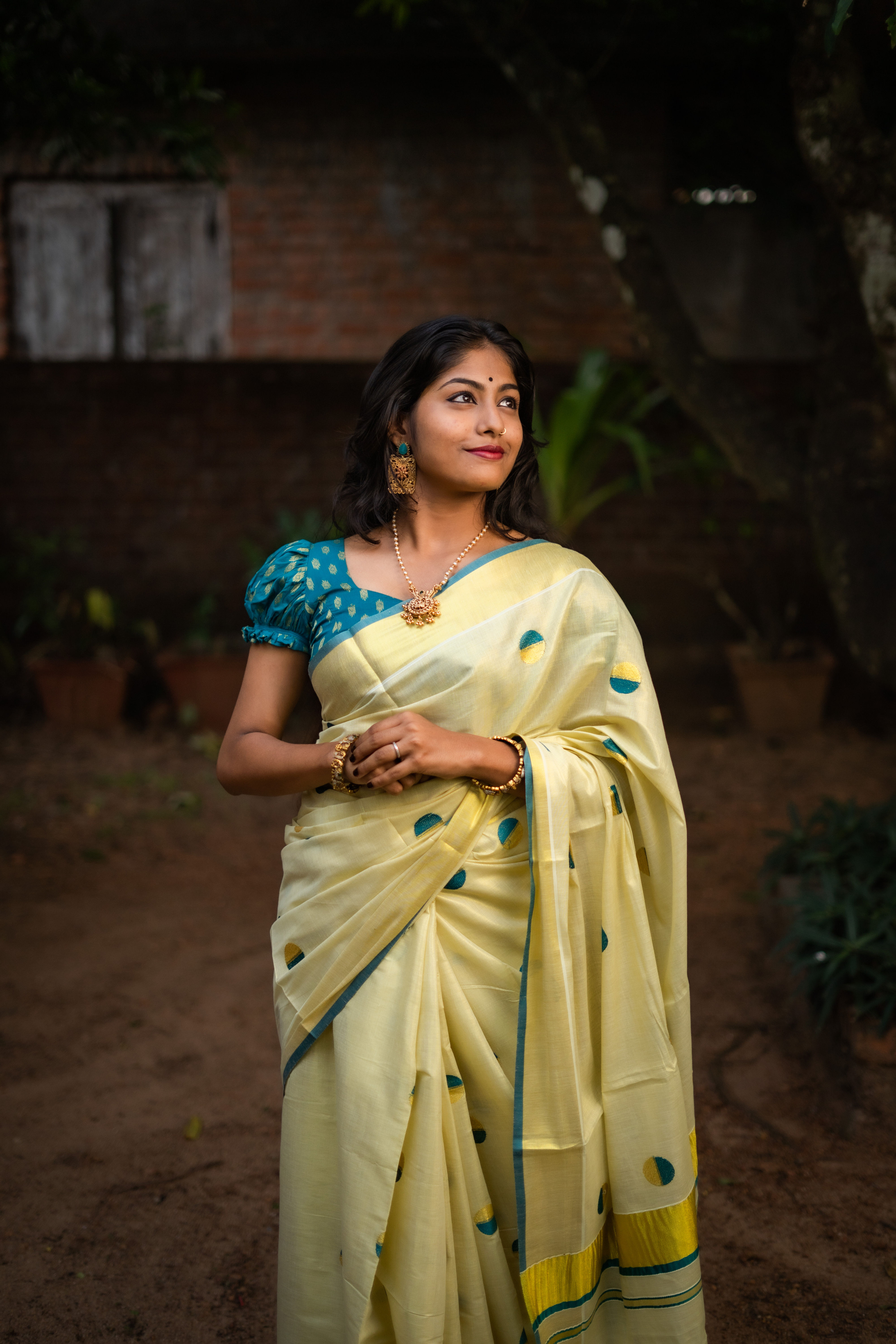 Anaswara Tissue - Aqua-Green / Turquoise