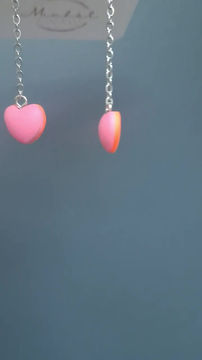 Thumbnail: Puff heart roze oranje