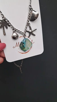 Thumbnail: Bedelketting turquoise schelp