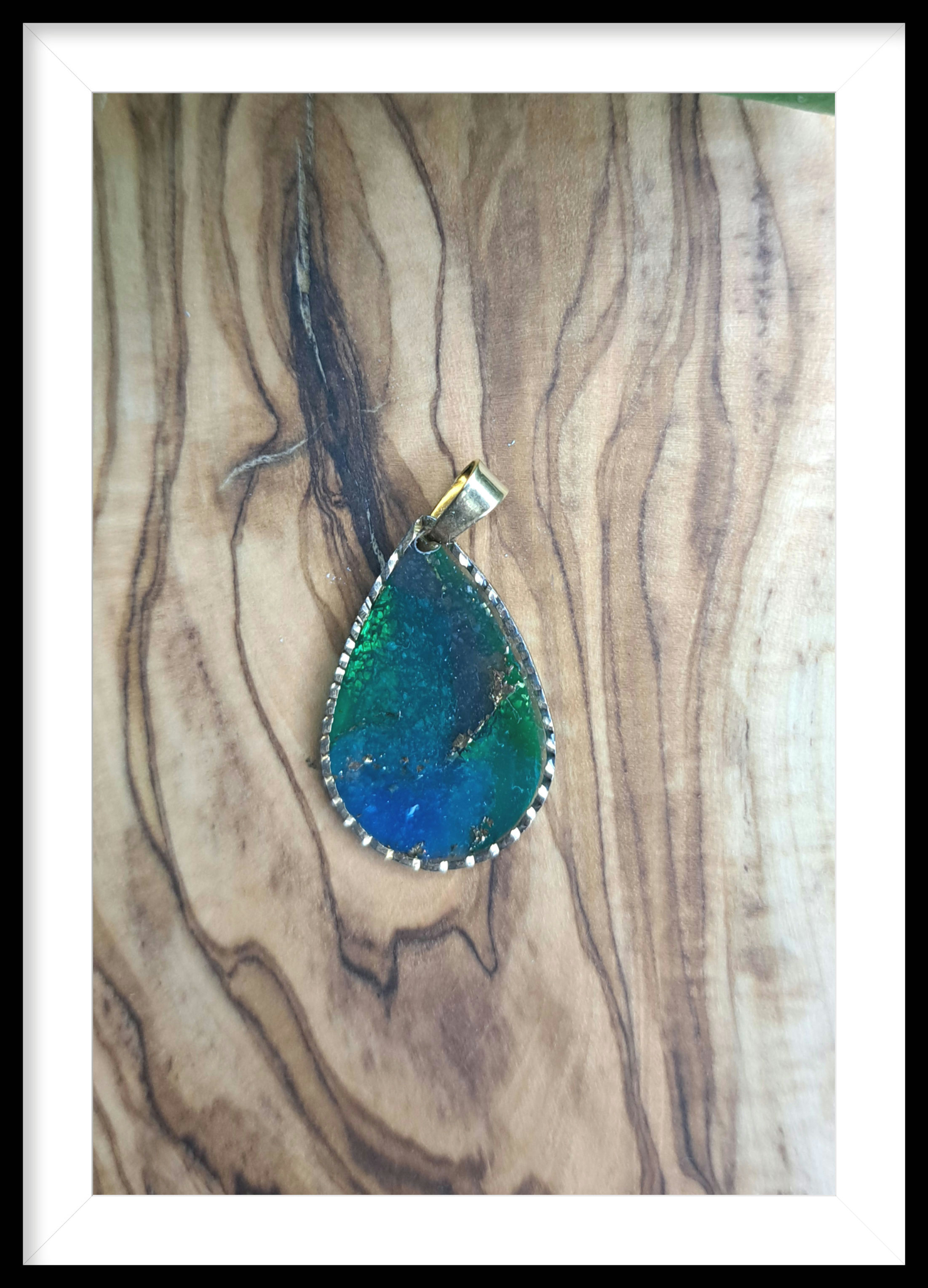 Agaat collectie druppel hanger 