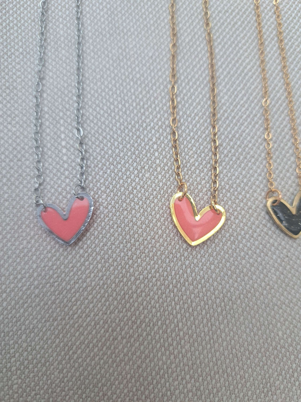 Thumbnail: Heart ketting stainless steel 