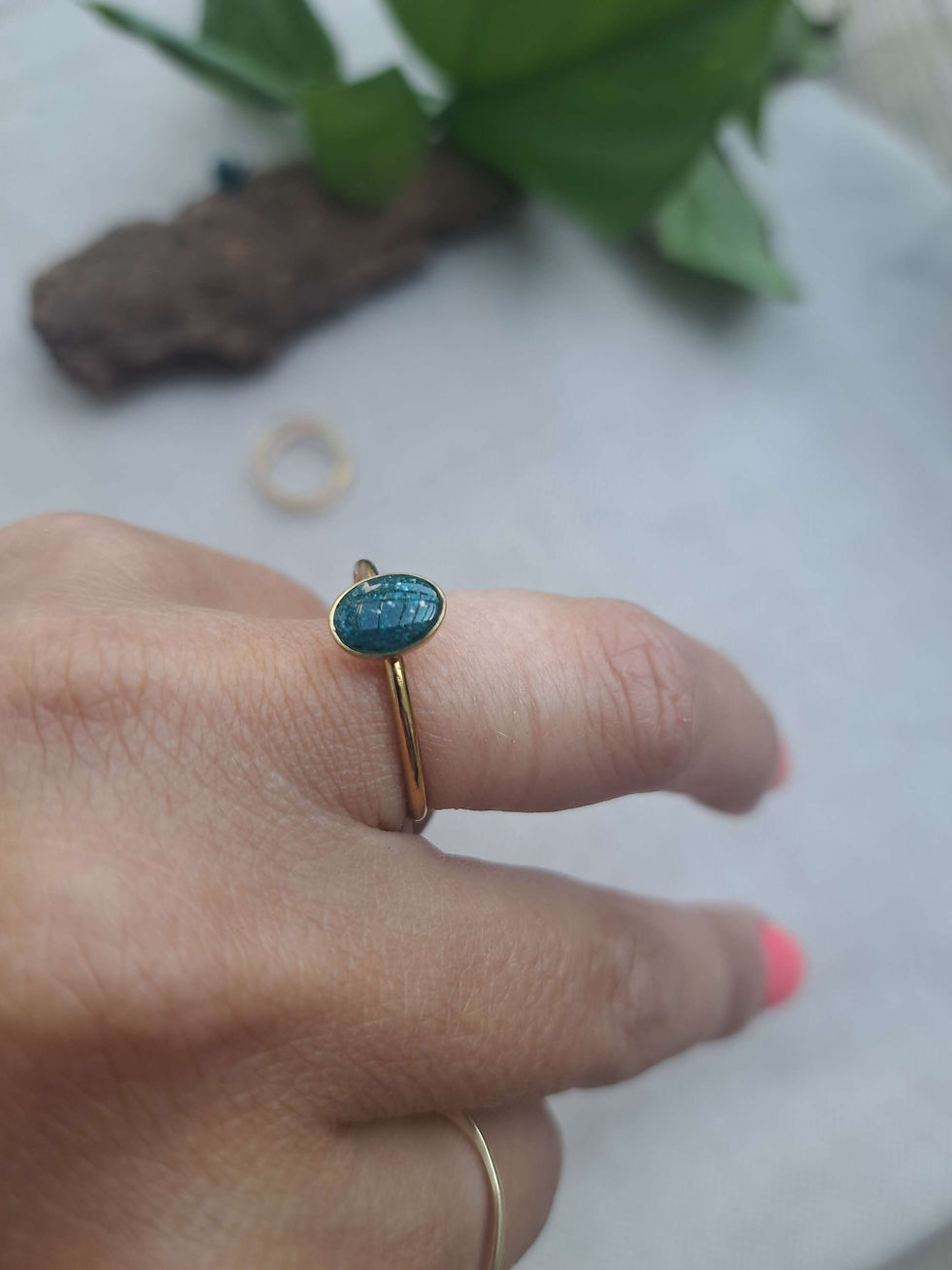 Thumbnail: Ring shimmer petrol 