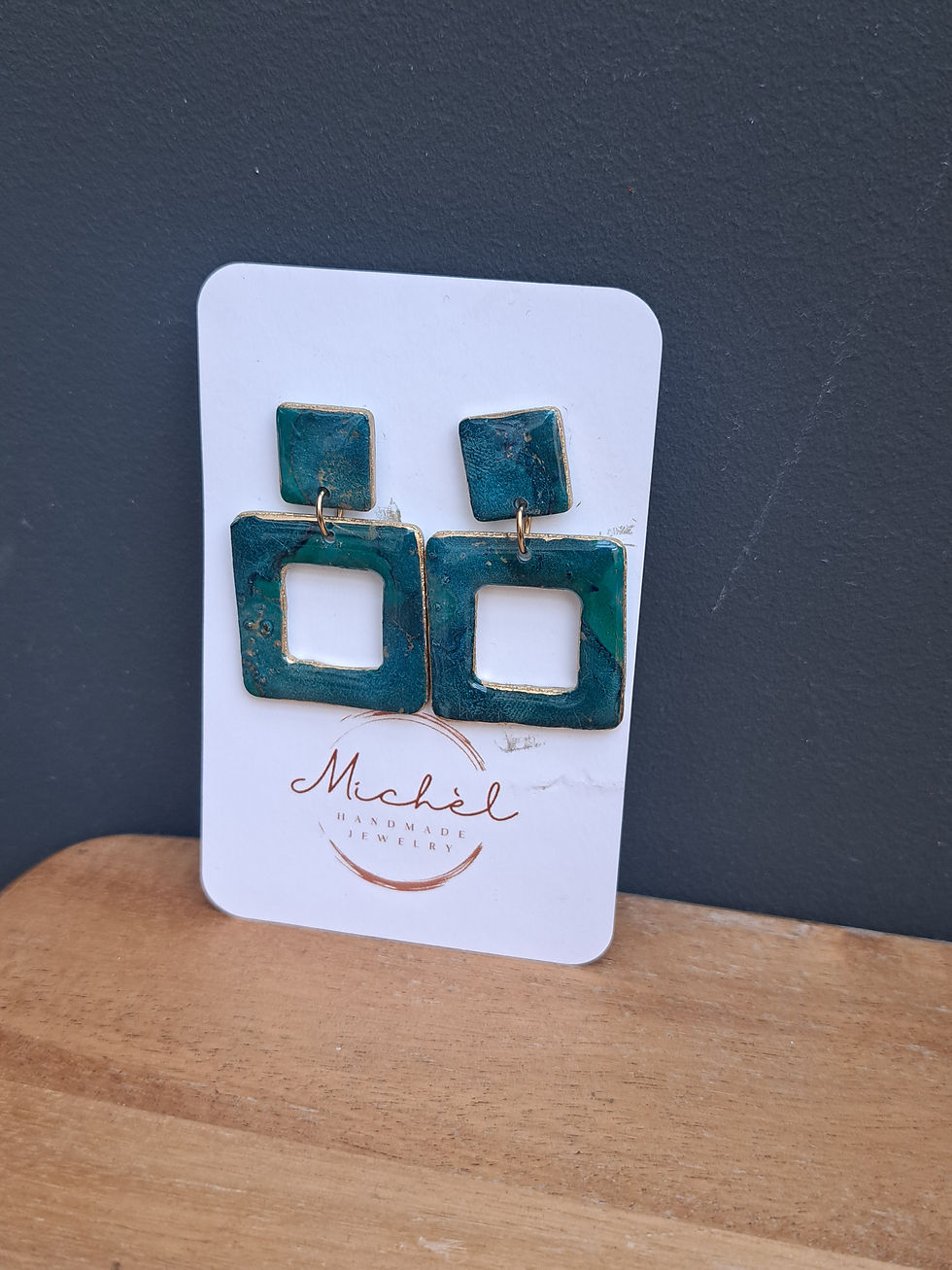 Thumbnail: Blue green ink gold squares 1