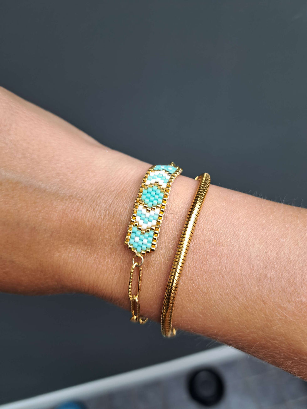 Thumbnail: Stainless steel snake armband – minimalistisch en flexibel