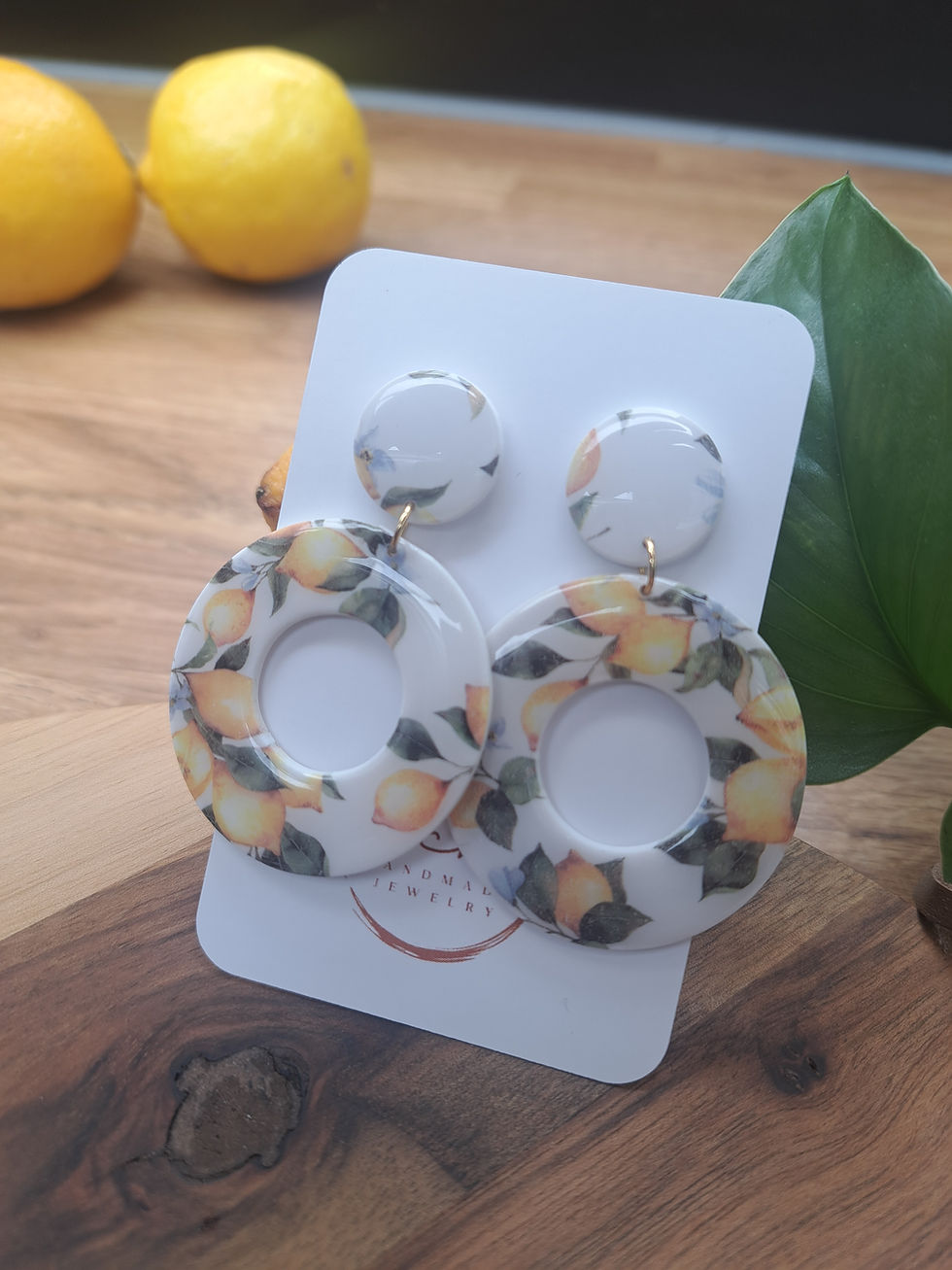 Thumbnail: Grote Citroen Oorbellen – Statement Zomer Sieraden