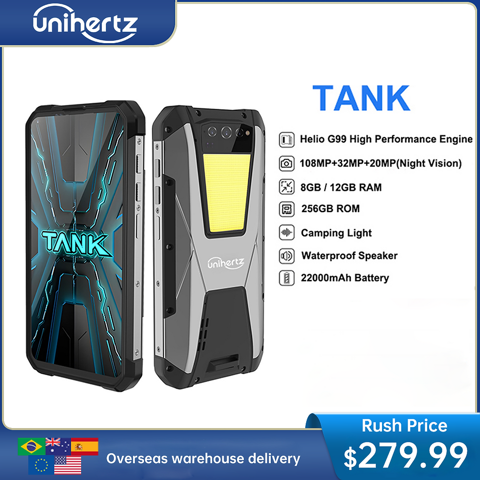 Unihertz TANK Rugged Night Vision Smartphone, Cell Phone, Mobile Phone, 22000 mA