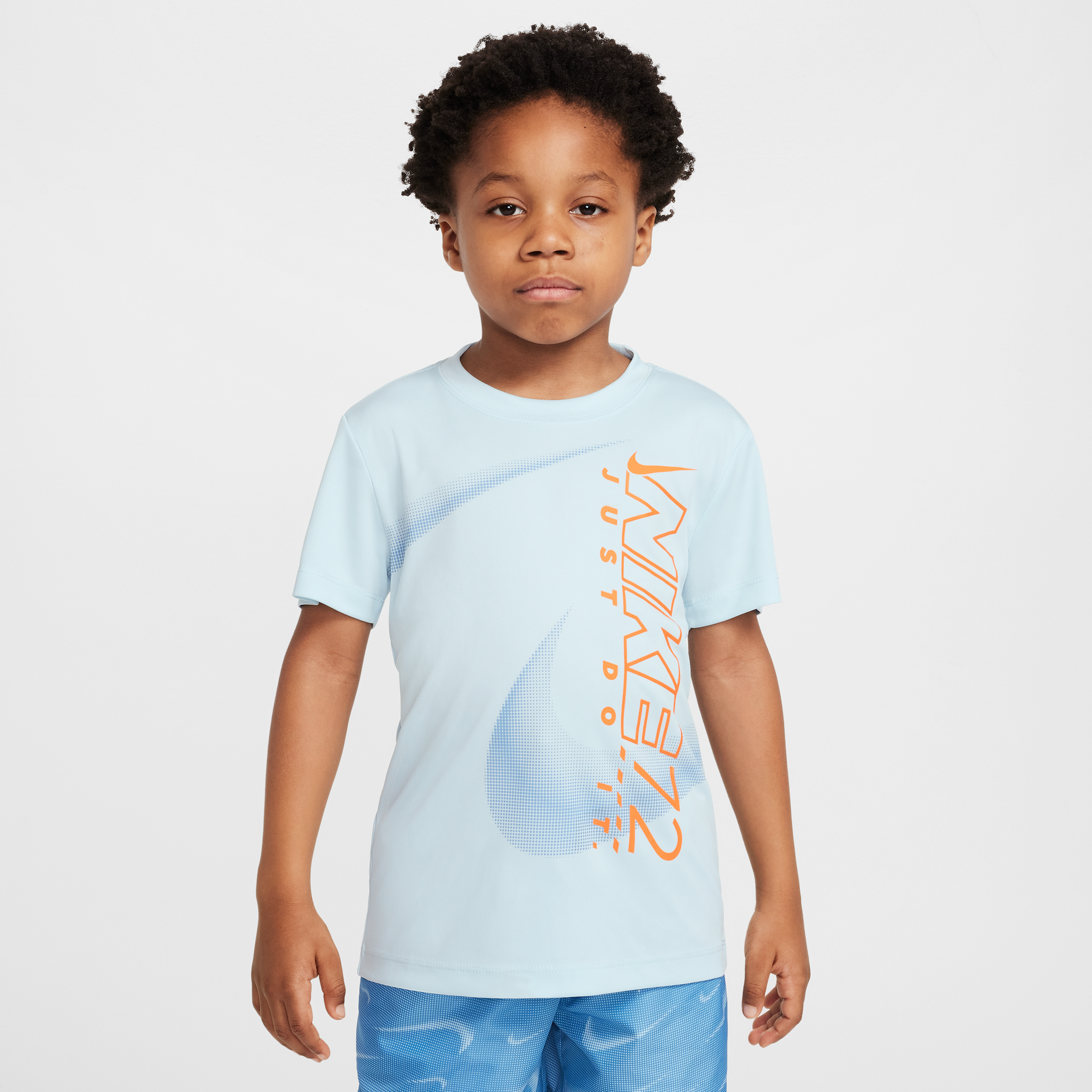 Nike Dri-FIT Playera Sidewinder Split para niños talla pequeña - Azul