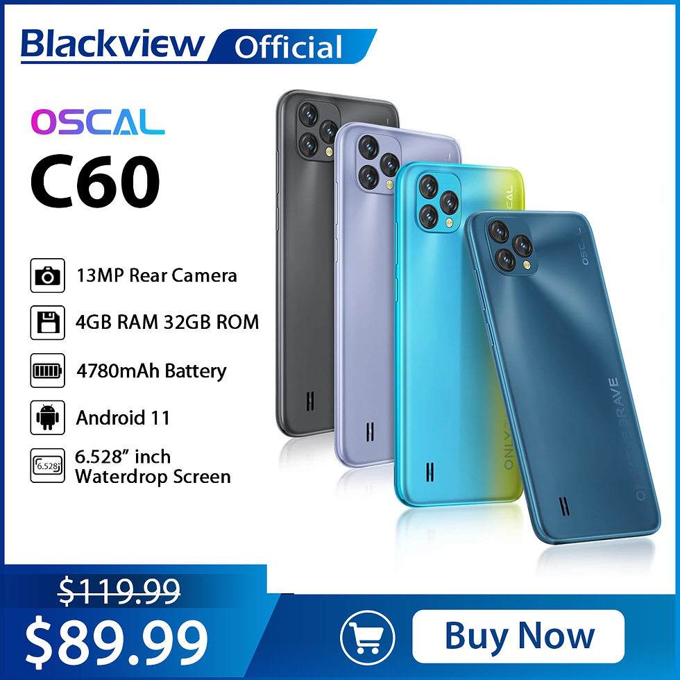 BLACKVIEW 2022 New Oscal C60 Smartphone 6.528 Inch 4GB+32GB 4780mAh 13MP + 5MP C