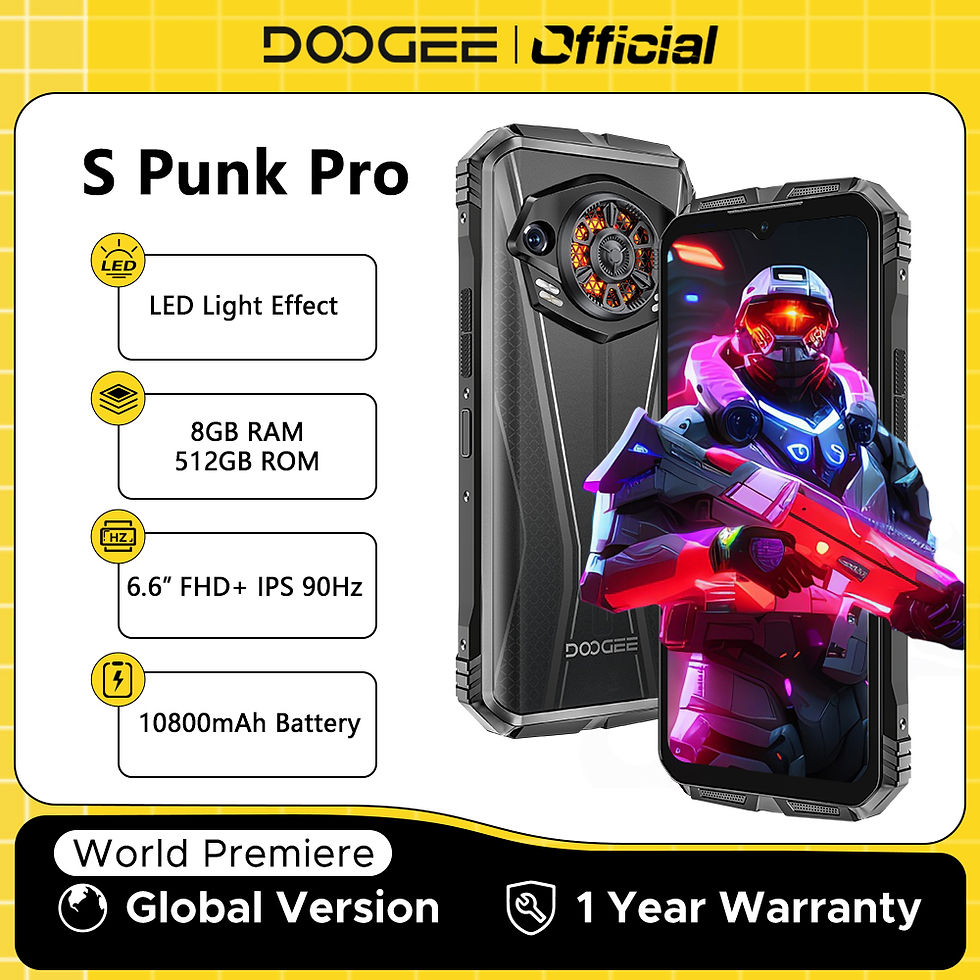DOOGEE S Punk Pro Rugged Phone 128dB Speaker 8GB RAM 512GB ROM 6.6'' FHD+ Displa