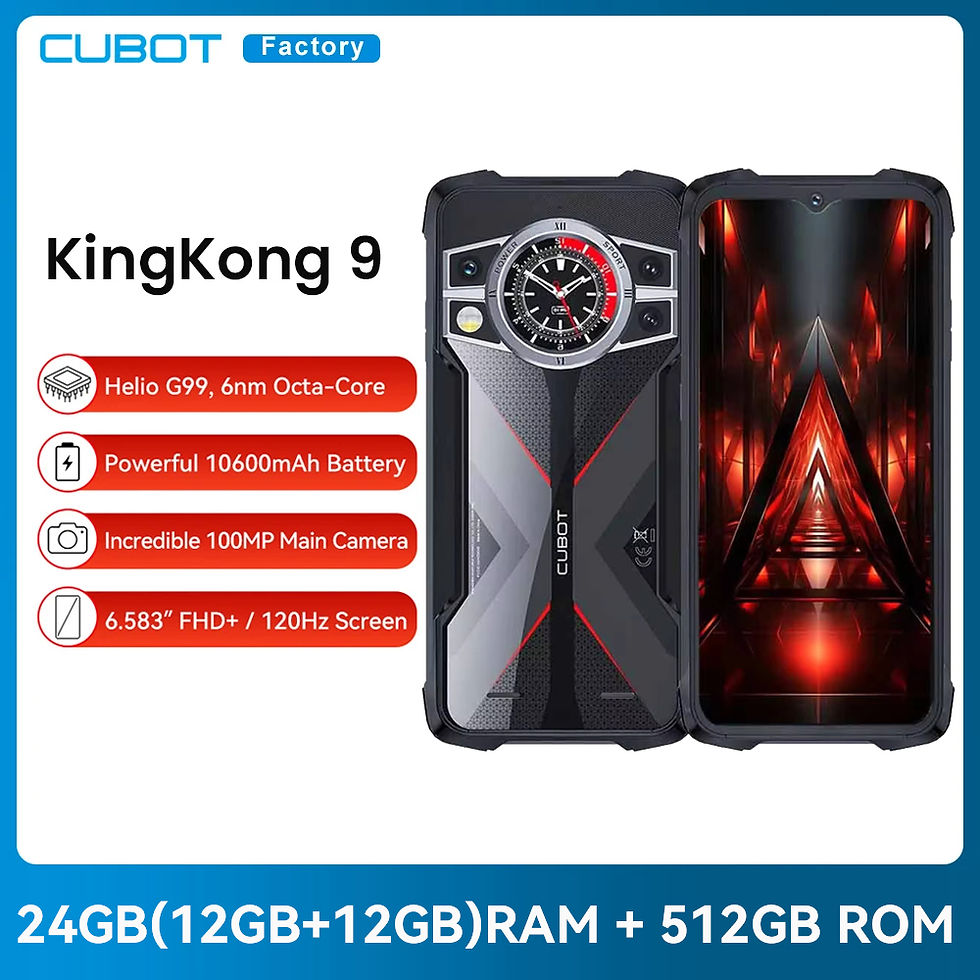 Cubot KingKong 9 Rugged 4G Smartphone 24GB(12GB+12GB)+512GB Helio G99 120Hz 6.58