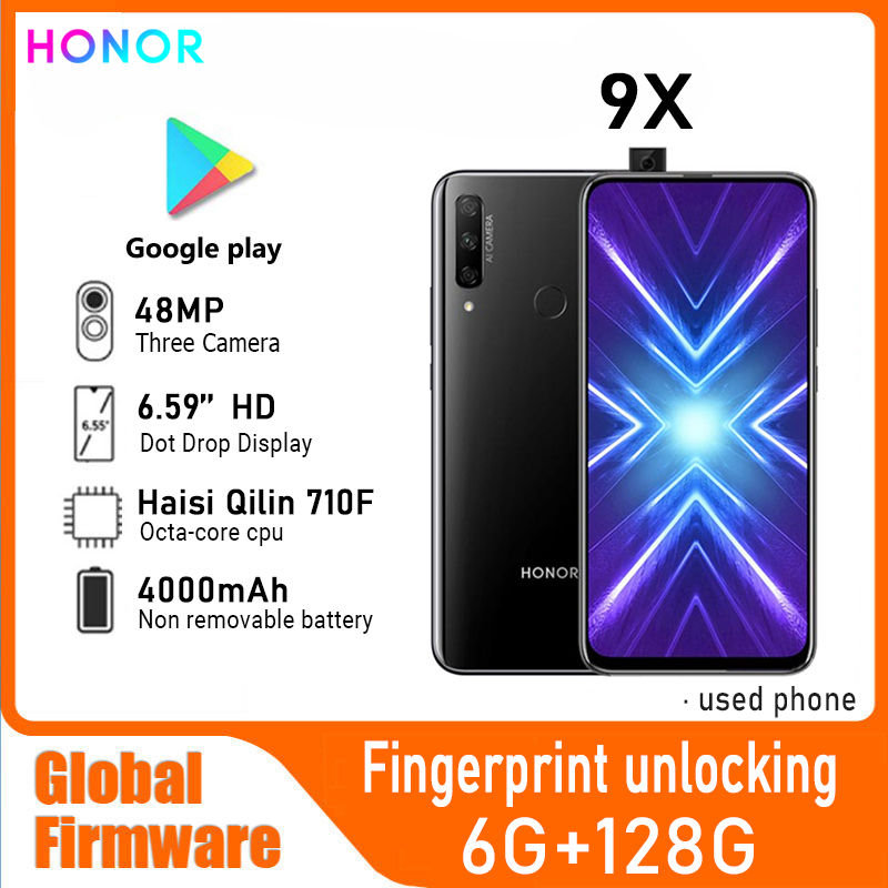 HONOR 9X Smartphone Global Firmware 6.59-inch Fingerprint (rear-mounted) Camera