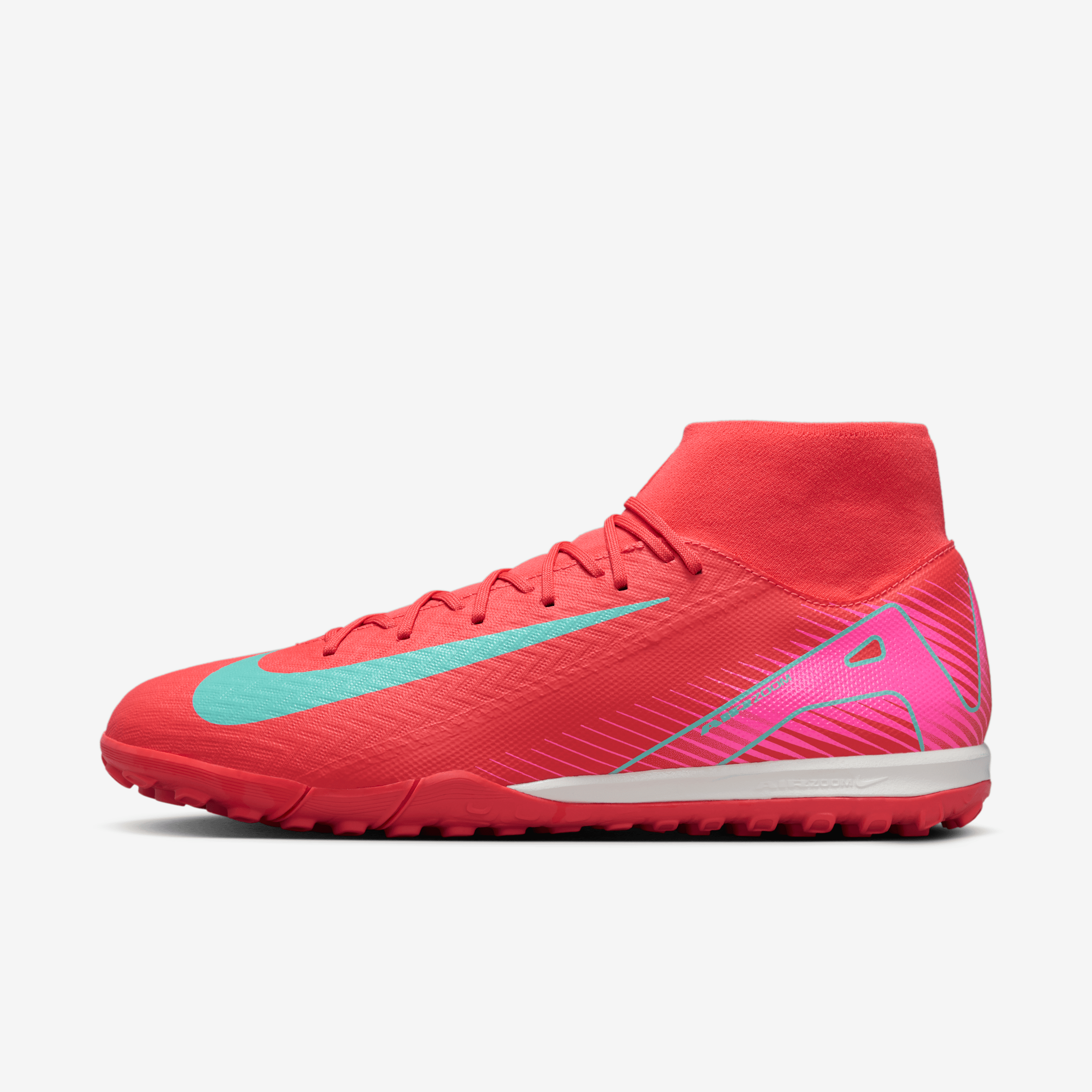 Tacos de fútbol para pasto sintético (turf) de corte high Nike Mercurial Superfl