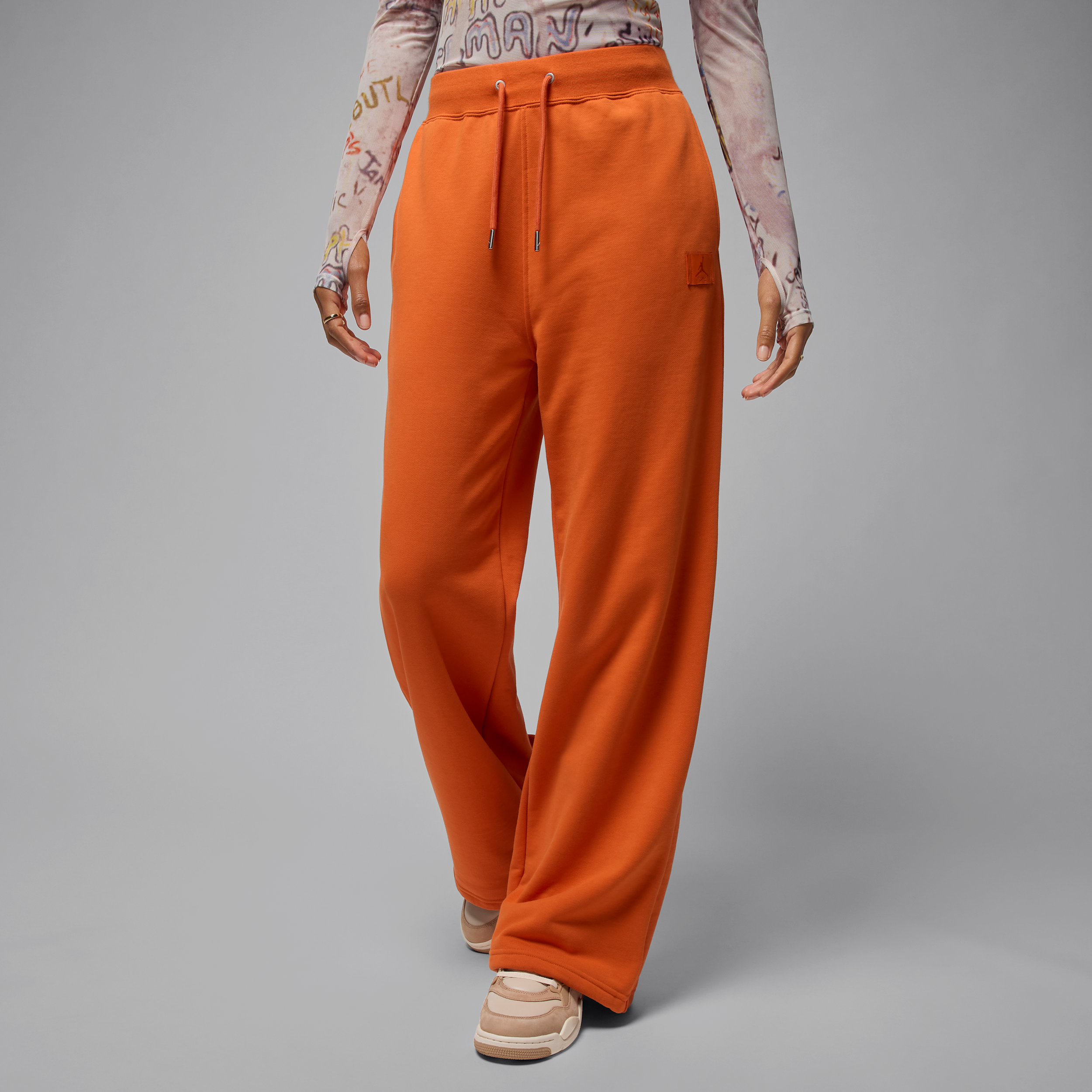 Pants de French Terry con dobladillo abierto para mujer Jordan Flight Fleece - N