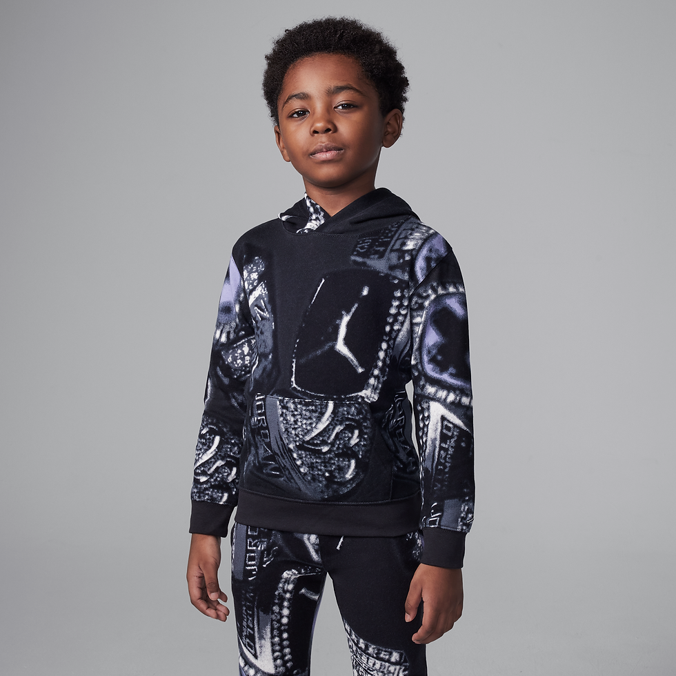 Sudadera con gorro MVP de French Terry para niños talla pequeña Jordan - Negro