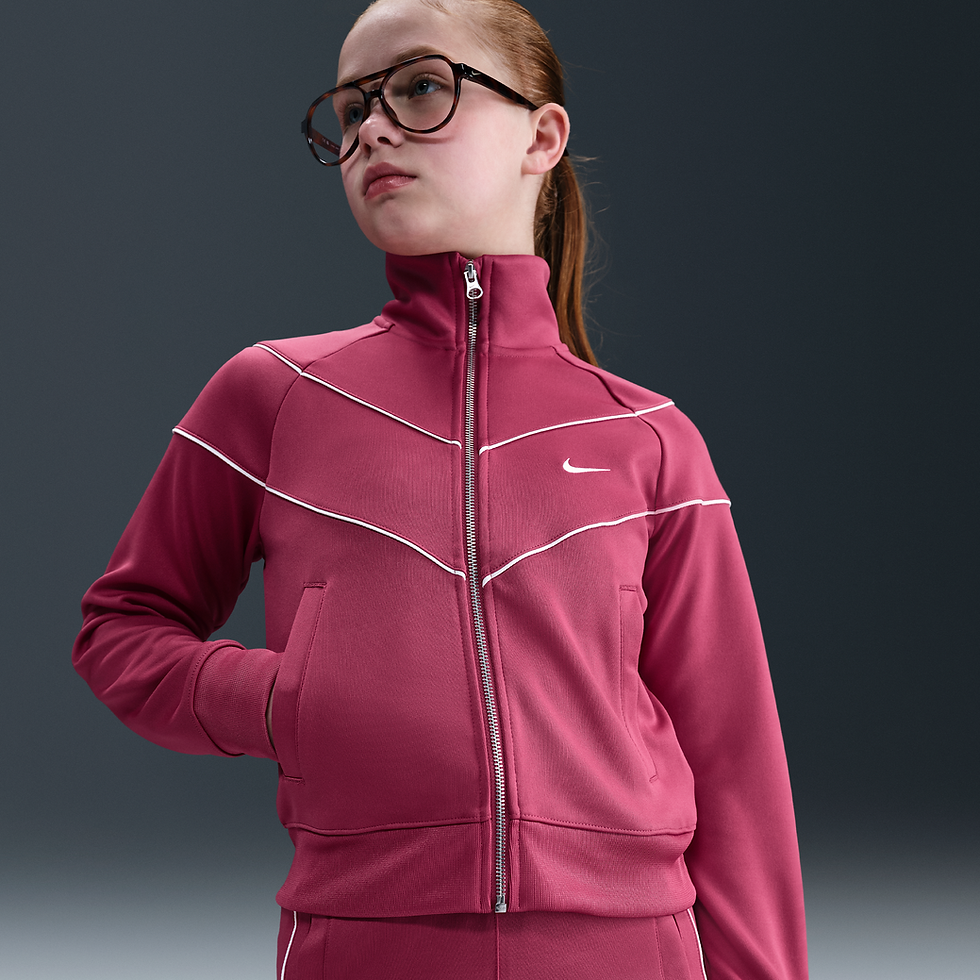 Nike Sportswear Chamarra deportiva de tejido Knit para niña talla grande - Morad