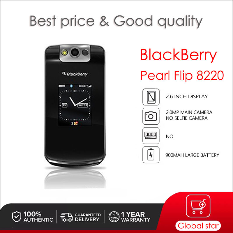 BlackBerry Pearl Flip 8220 Refurbished Original Unlocked Cellphone Camera