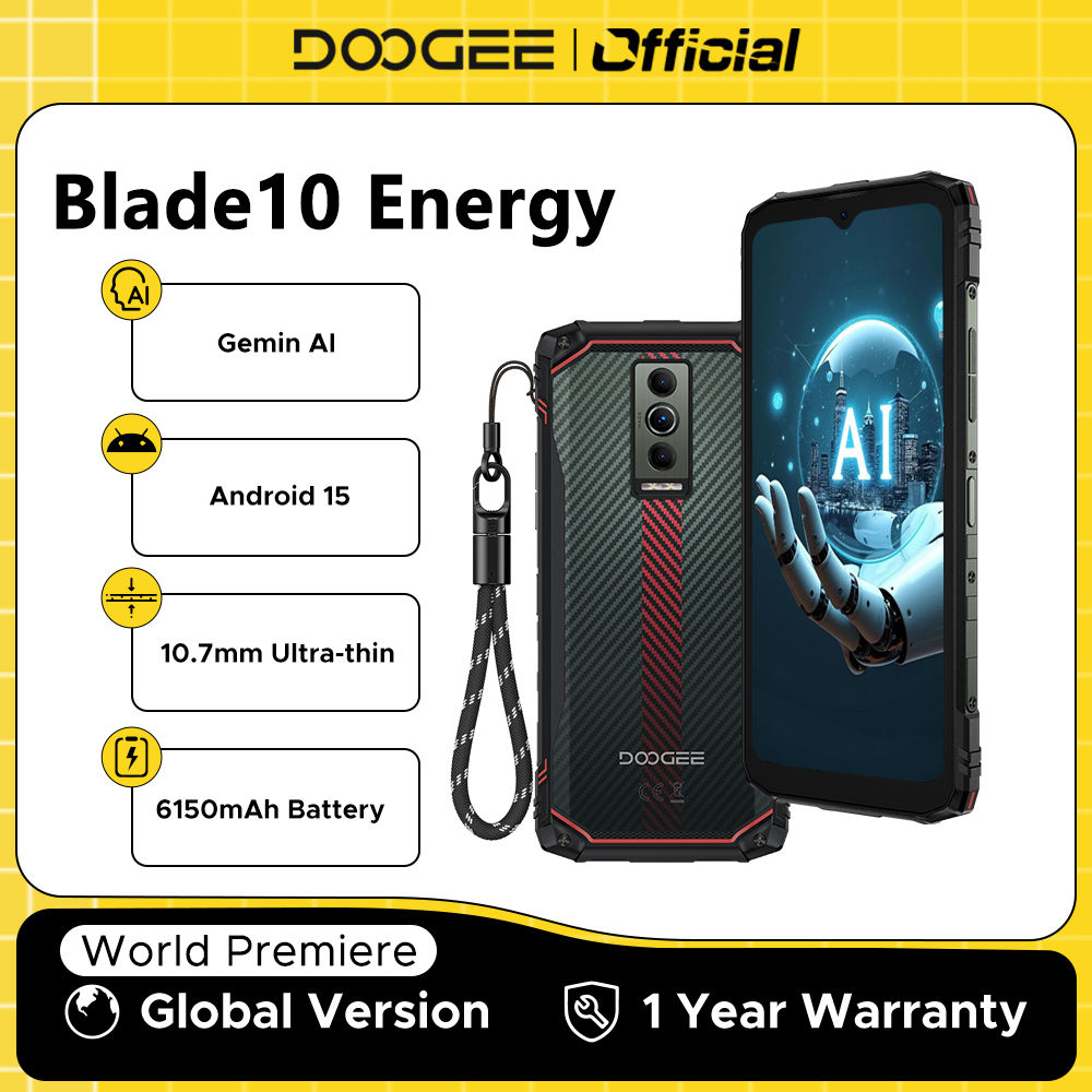 Global Version DOOGEE Blade10 Energy Rugged Phone Ultra-thin Android 15 6150mAh