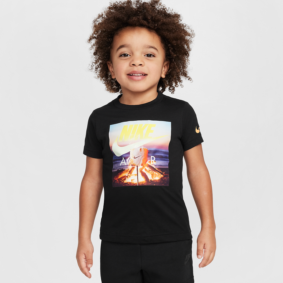 Playera S'mores Photo infantil Nike - Negro
