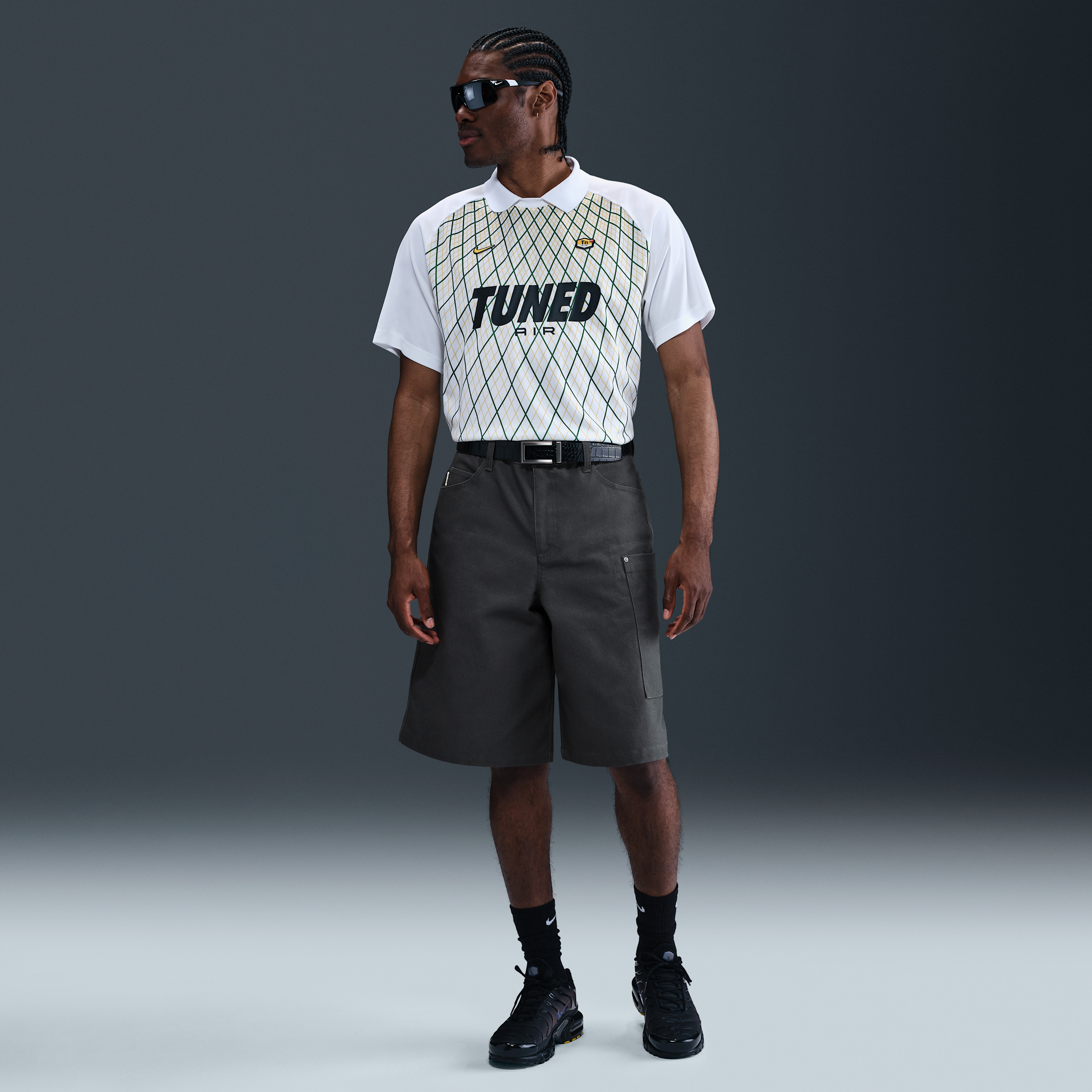 Shorts de lona grandes para hombre Nike Life - Gris